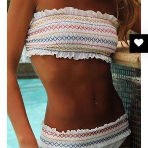 White Smocked Bikini Set